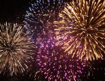 Fireworks in the sky